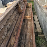 wooden feed trough